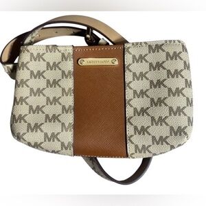 Michael Kors Tan and Cream Crossbody Bag